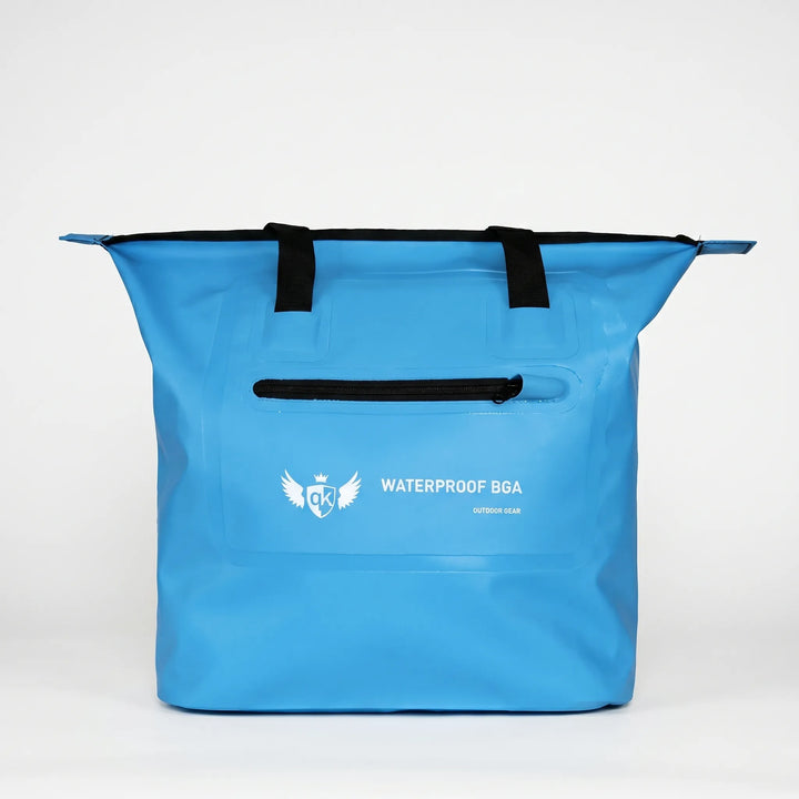 Durable waterproof tote bag for hiking, camping, and outdoor adventures, ideal for active lifestyles.