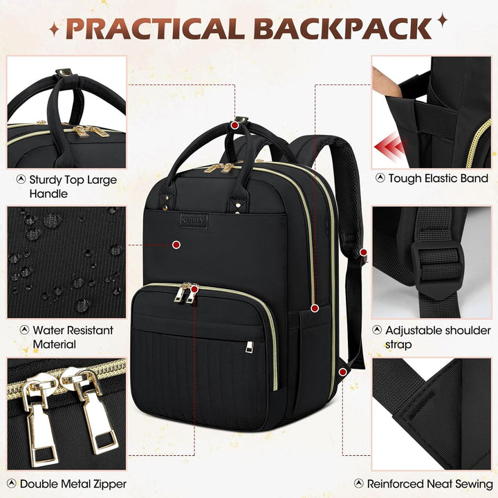 Secure laptop travel backpack with padded compartment. Water-resistant AeroFlex design for daily commute & student use.