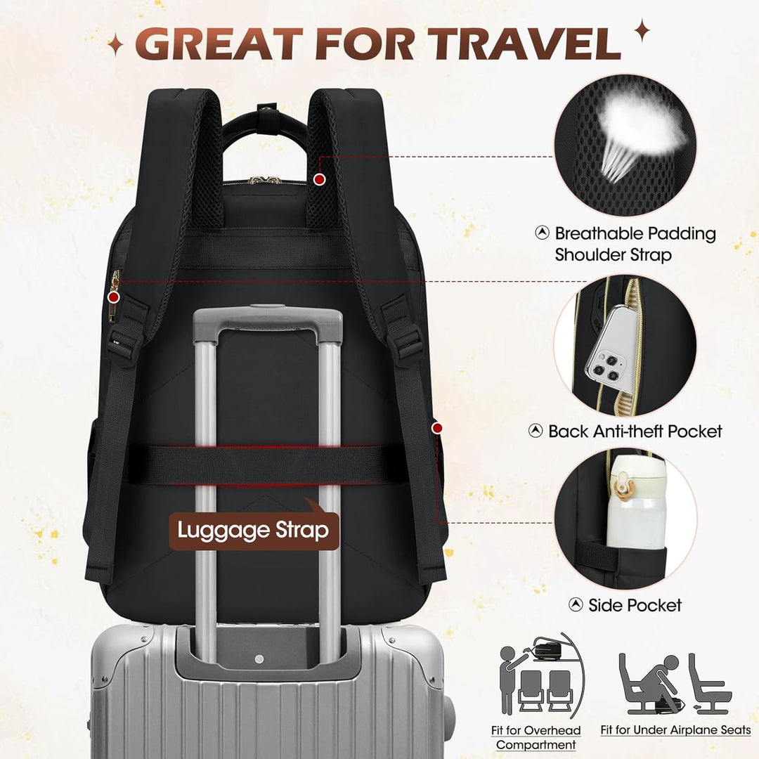 Stylish unisex AeroFlex laptop backpack. Versatile travel bag with organized compartments for daily commuting & work.