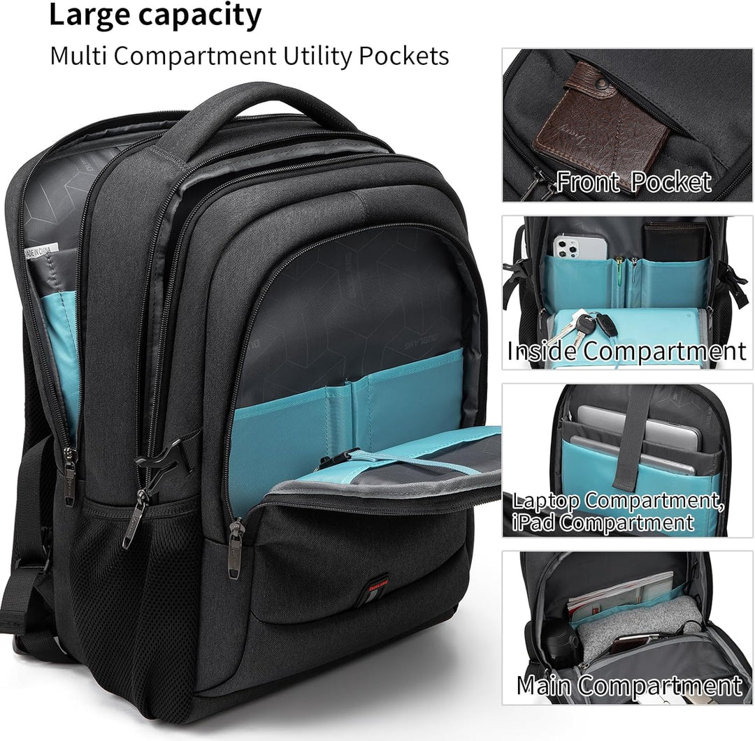 Durable water-resistant unisex backpack, ideal for commuting & exploring.