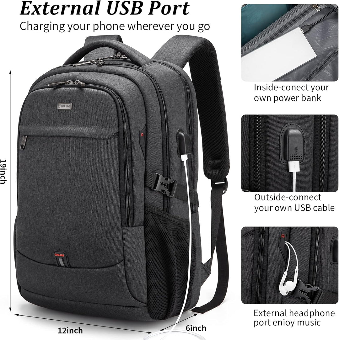 Stylish anti-theft travel backpack, water-resistant, offering peace of mind.