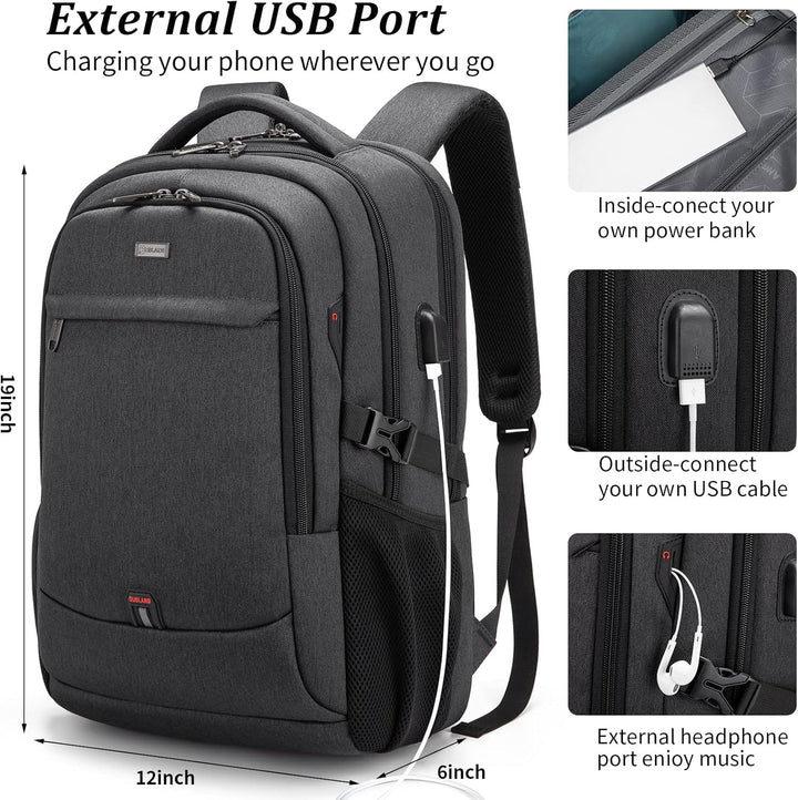Stylish anti-theft travel backpack, water-resistant, offering peace of mind.