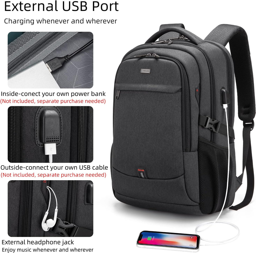Spacious water-resistant travel bag, ideal for laptops & organized essentials.