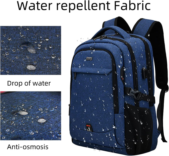 Stylish anti-theft USB backpack, secure & practical for daily use.