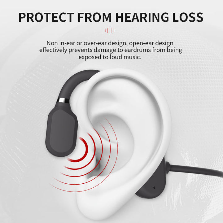 Waterproof bone conduction sports headphones for swimming, running & gym workouts.
