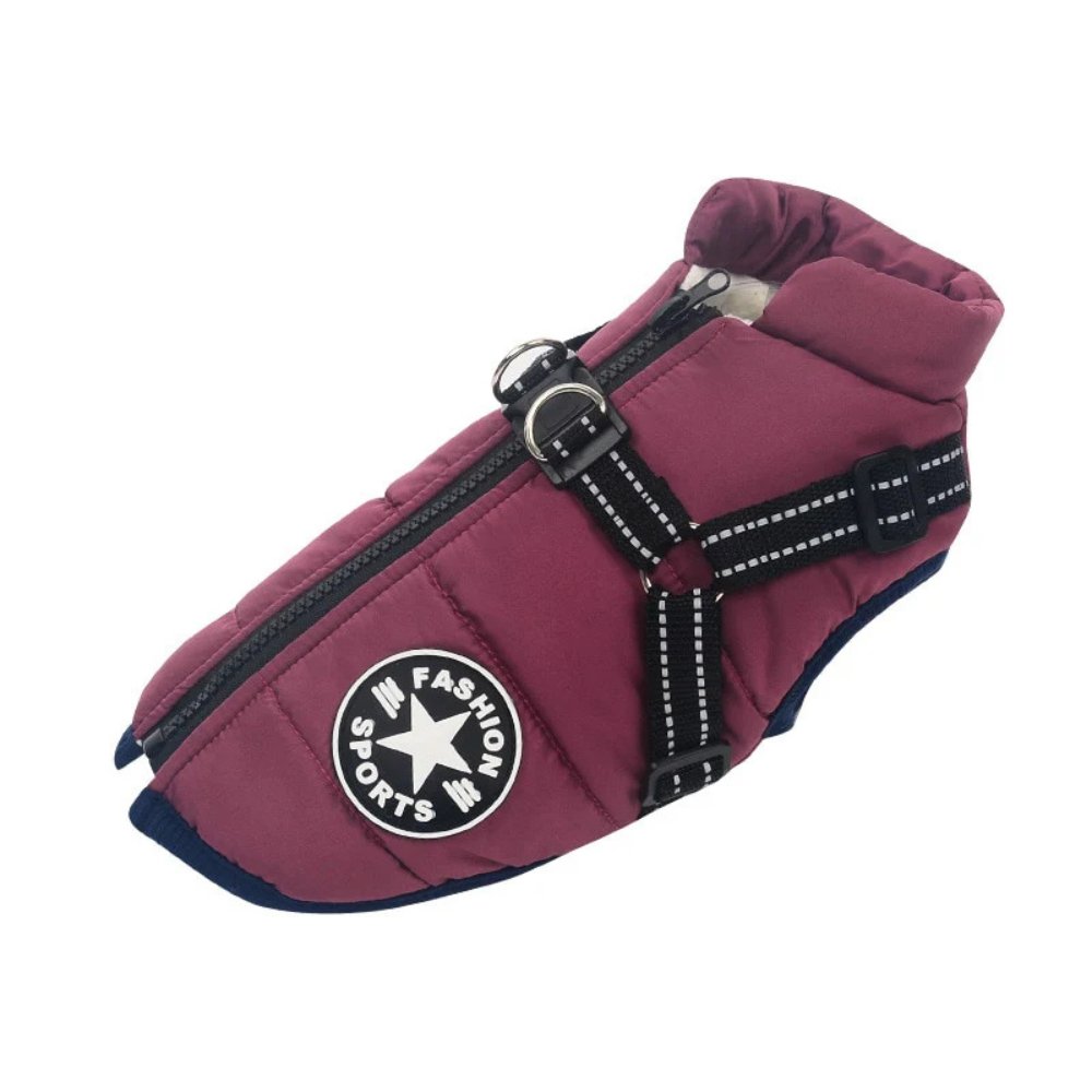 Stylish waterproof dog coat, perfect for all-weather protection. A must-have dog jacket for pet supplies in cold.