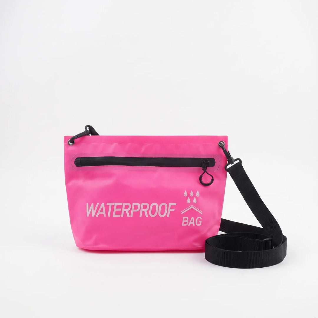 Unisex waterproof dry bag crossbody pouch for outdoor adventures, keeping essentials safe & dry.