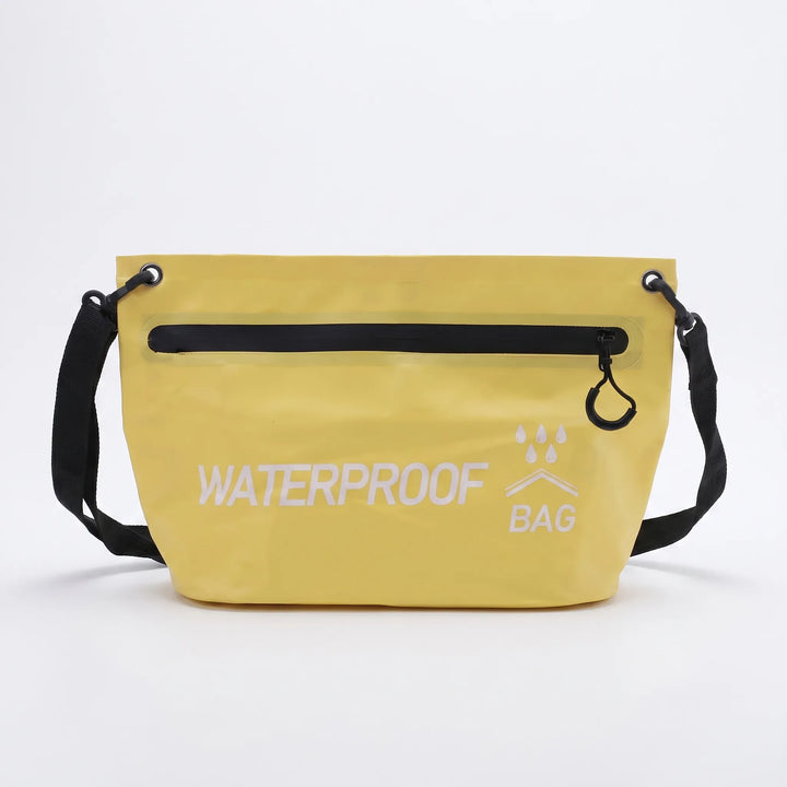 Durable waterproof dry bag, excellent for beach, pool, hiking. Keeps phone & valuables secure & dry.