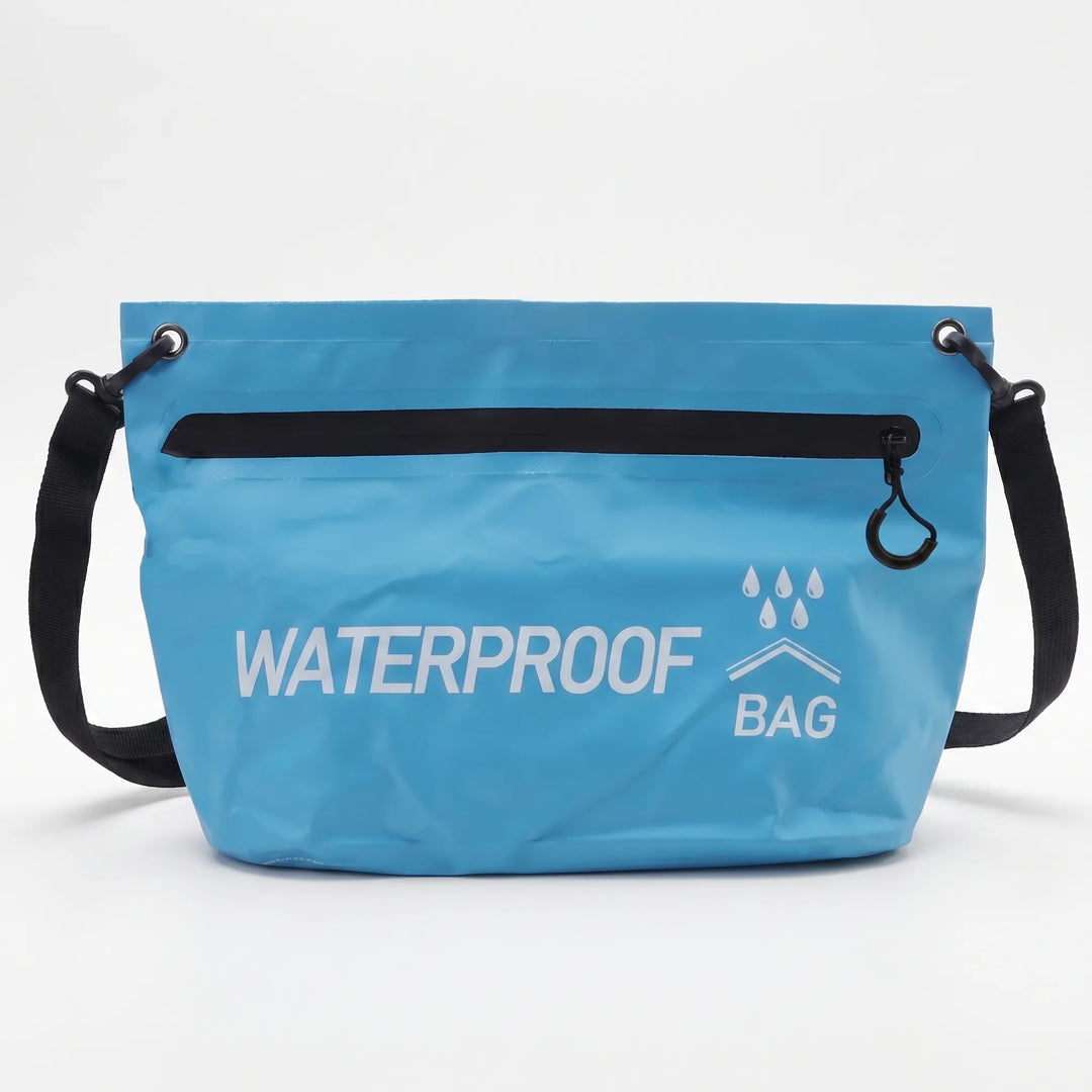 Compact unisex waterproof dry bag crossbody, ideal for hands-free phone & essentials on any adventure.