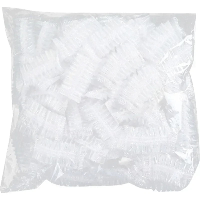 Clear, flexible ear covers (100 pc) protect ears during showers & baths. Great for post-surgery & hygiene.