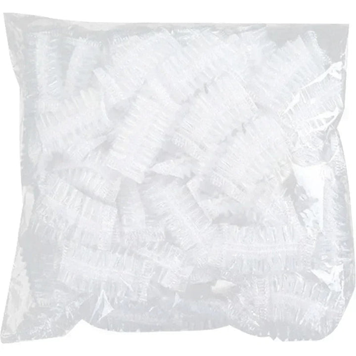 Clear, flexible ear covers (100 pc) protect ears during showers & baths. Great for post-surgery & hygiene.