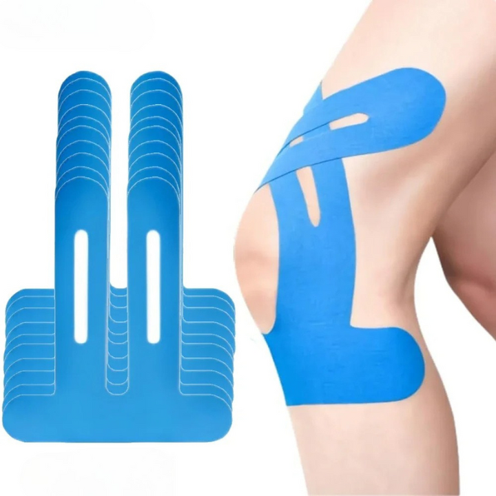 Unisex waterproof kinesiology tape provides strong knee support for running, workouts, and athletic performance.
