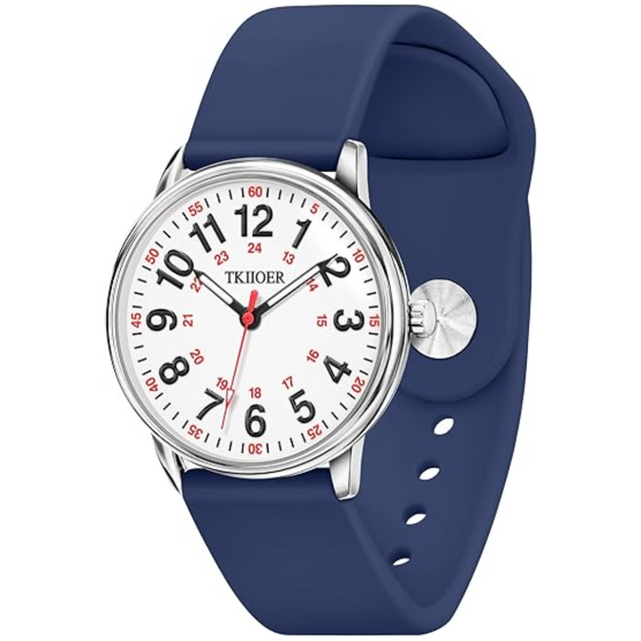 Unisex waterproof nurse watch, luminous dial for low light, durable medical accessory.