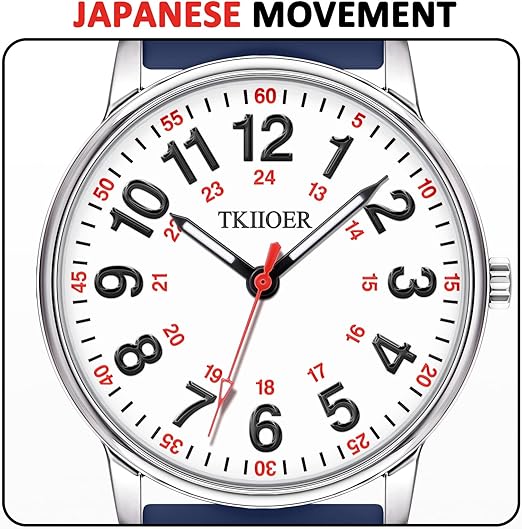 Glow-in-the-dark nurse watch, waterproof, unisex design, essential for busy healthcare environments.