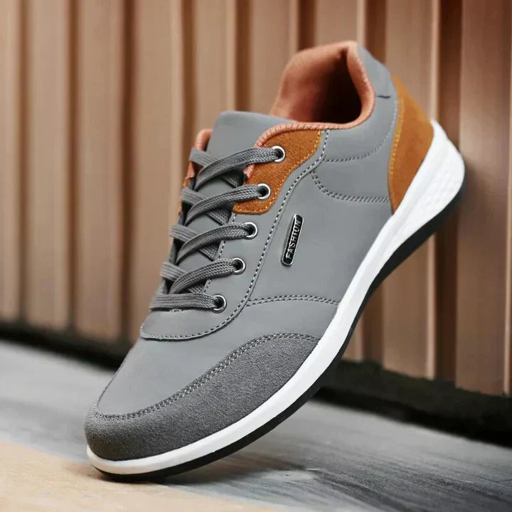 Close-up of the slip-resistant sole on unisex waterproof orthopedic shoes, enhancing safety.