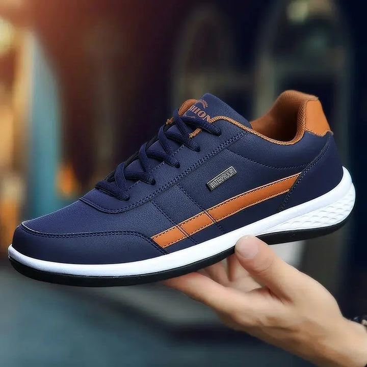 Sleek side view of modern unisex waterproof orthopedic shoes, combining style with support.
