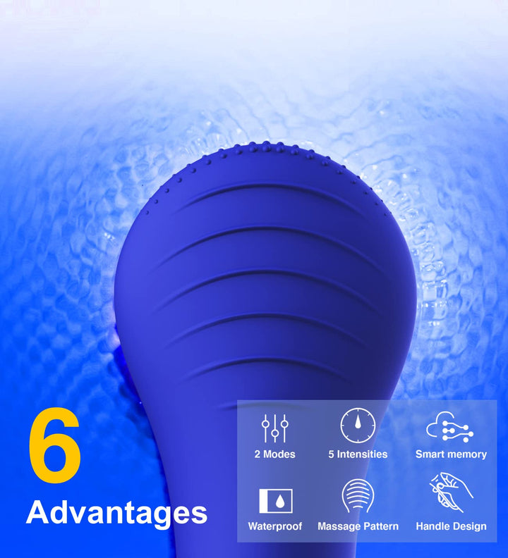Various colors of the unisex waterproof rechargeable facial cleansing brush, showcasing available options.