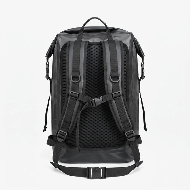 Stylish & rugged unisex waterproof roll top backpack for outdoor adventures. Essential gear for wet conditions and travel.