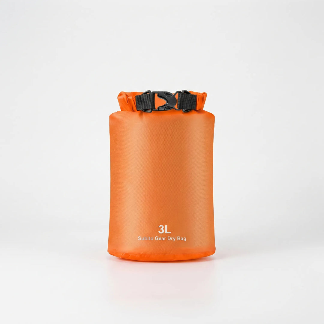 Secure your gear with this waterproof roll-top dry bag. Ideal for camping, travel & water sports.