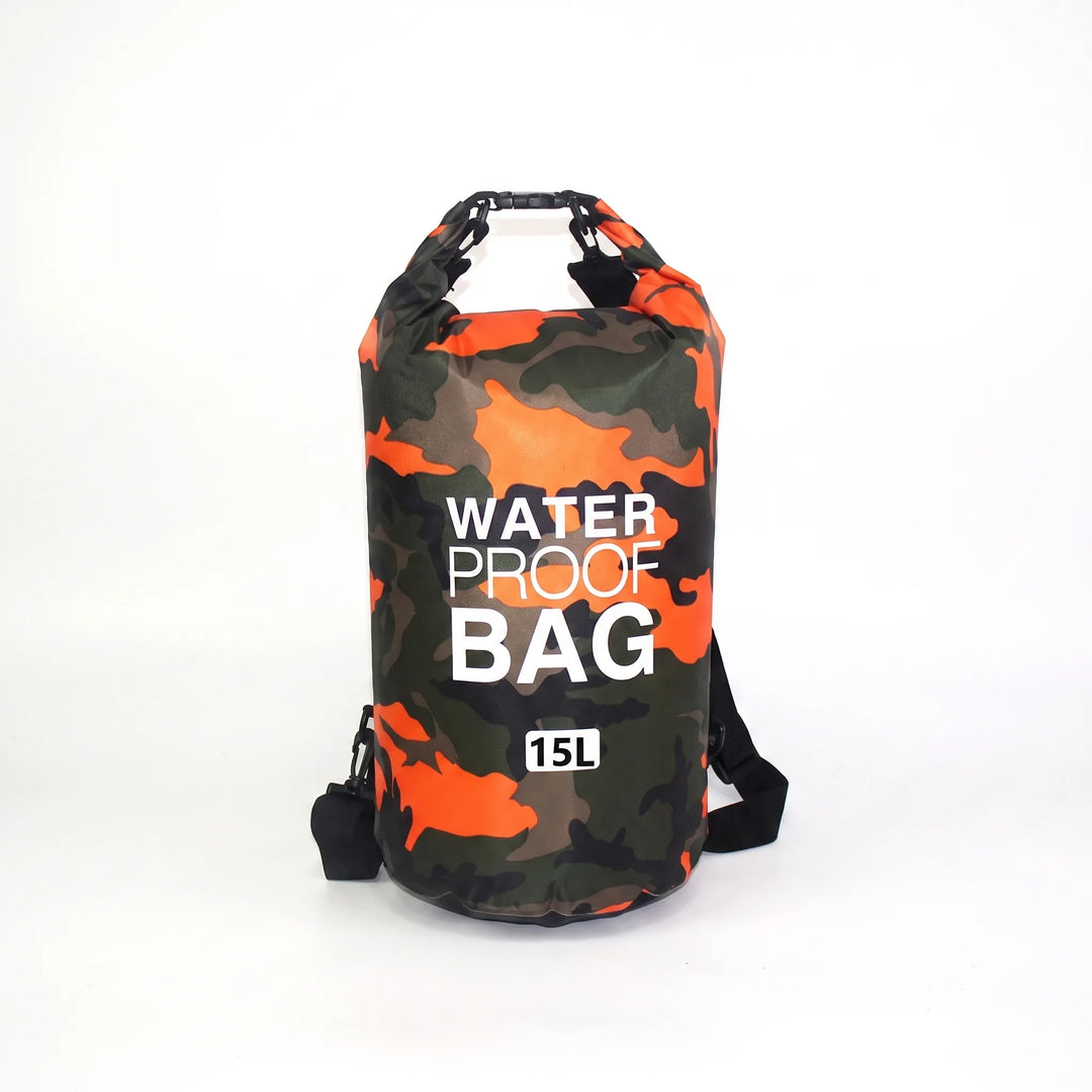 Rugged waterproof dry sack, an essential piece of outdoor gear for all your wet adventures.