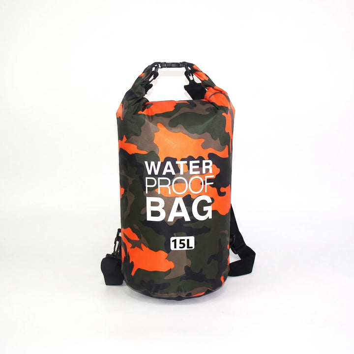 Rugged waterproof dry sack, an essential piece of outdoor gear for all your wet adventures.