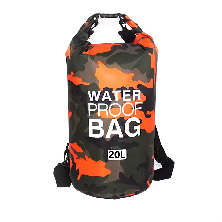 Dependable roll-top dry bag backpack for camping, hiking, boating, and safeguarding your items.