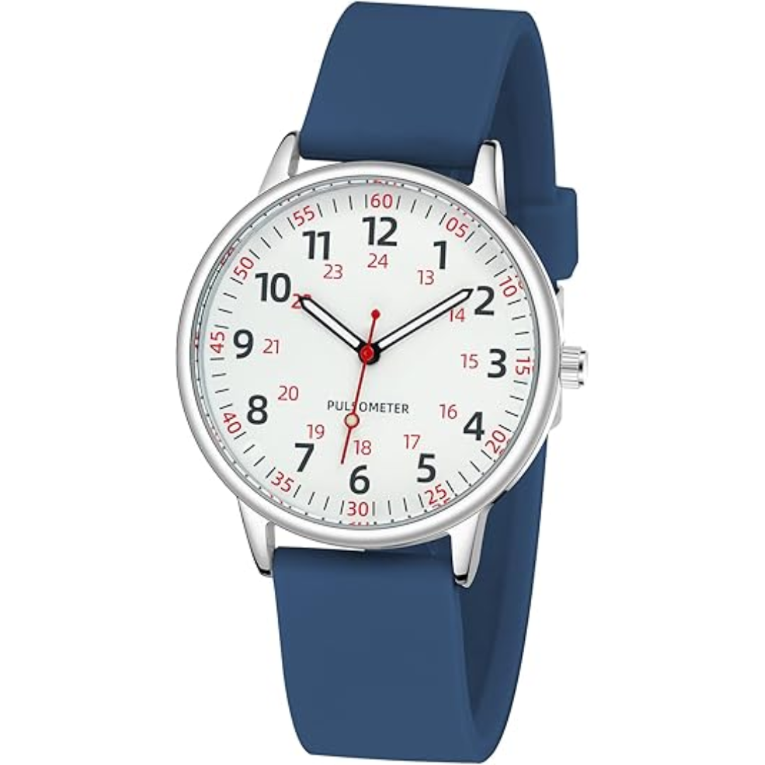 Unisex waterproof medical fob watch, easy-to-read analogue display, ideal for hygiene