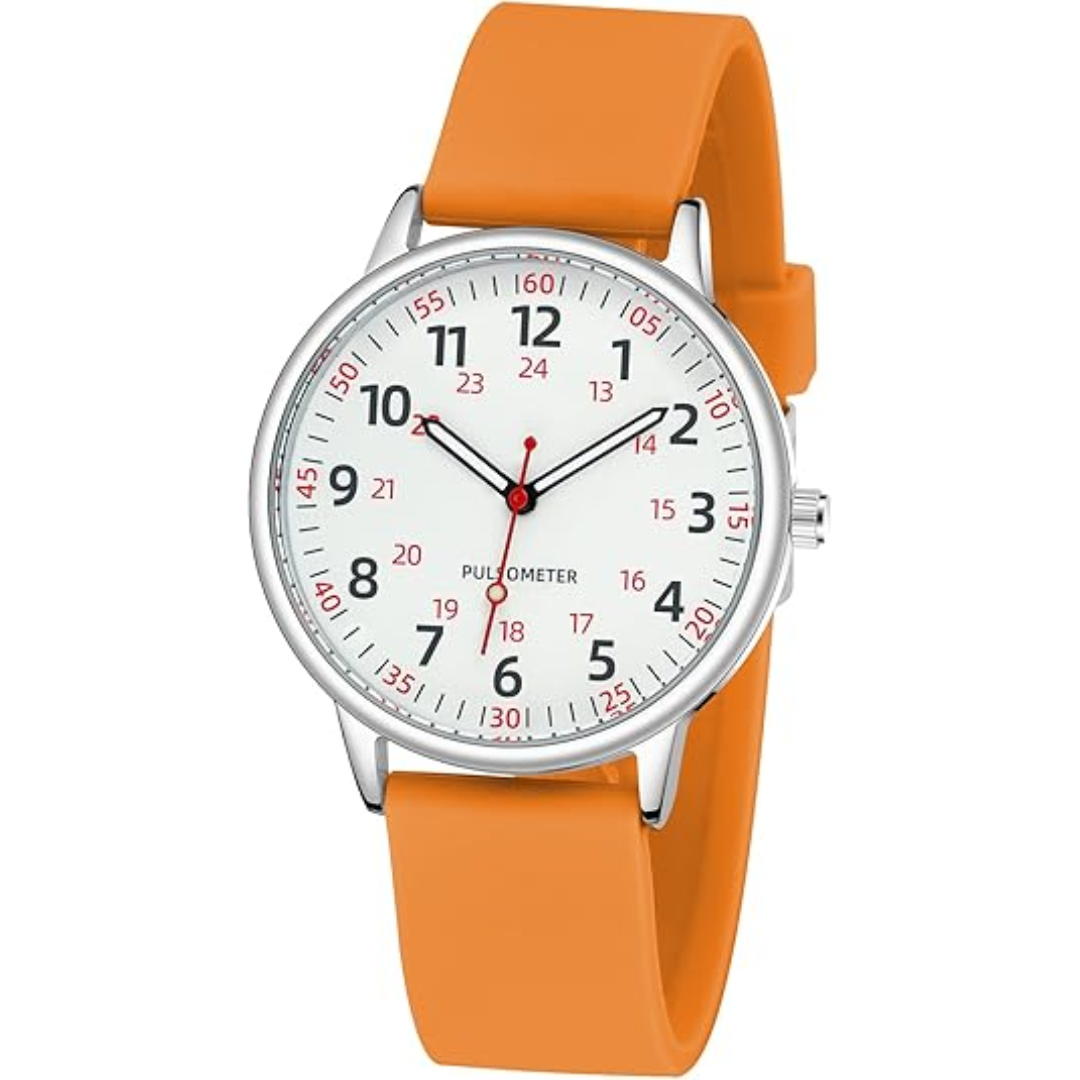 Collection of colorful unisex waterproof silicone fob watches for healthcare professionals