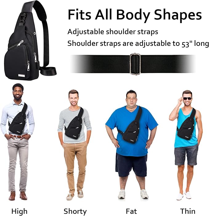 Comparison of the sling bag being worn as a crossbody and as a shoulder bag, highlighting its multifunctionality