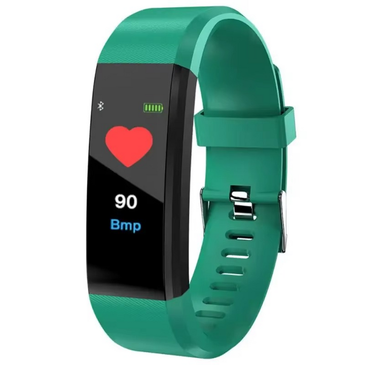 Waterproof fitness tracker smartwatch for all-day health. Monitors heart rate, blood pressure, and workout stats.