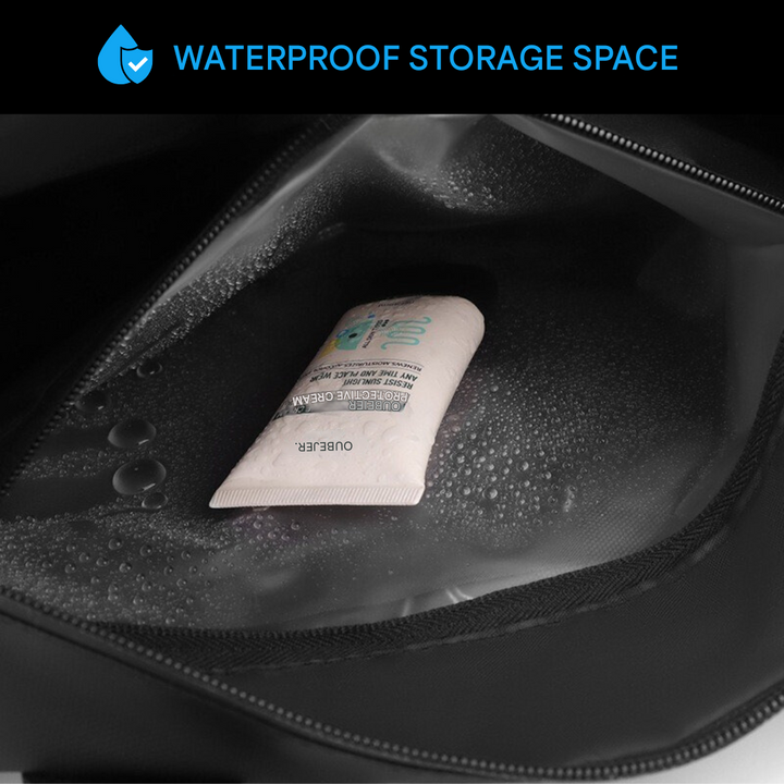 All-purpose waterproof sports bag with shoe compartment, designed for gym, fitness, and trips.