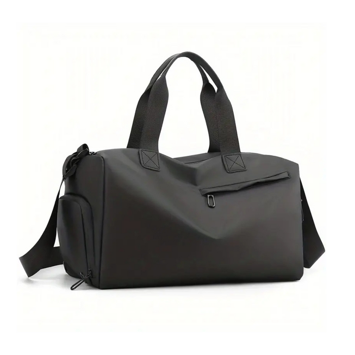 Spacious waterproof fitness bag with shoe compartment, suitable for sports, gym, and travel.