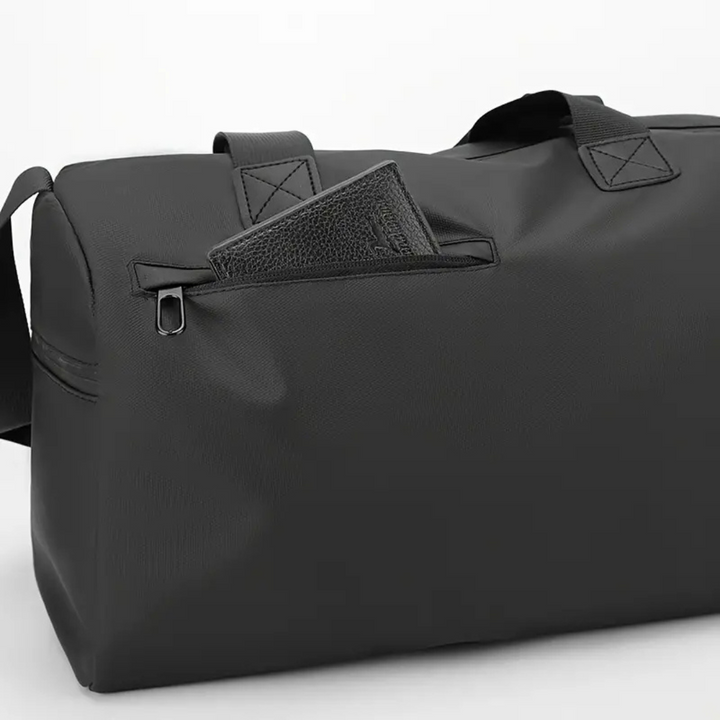 Stylish waterproof travel bag with a shoe compartment, perfect for gym-goers & weekend adventurers.