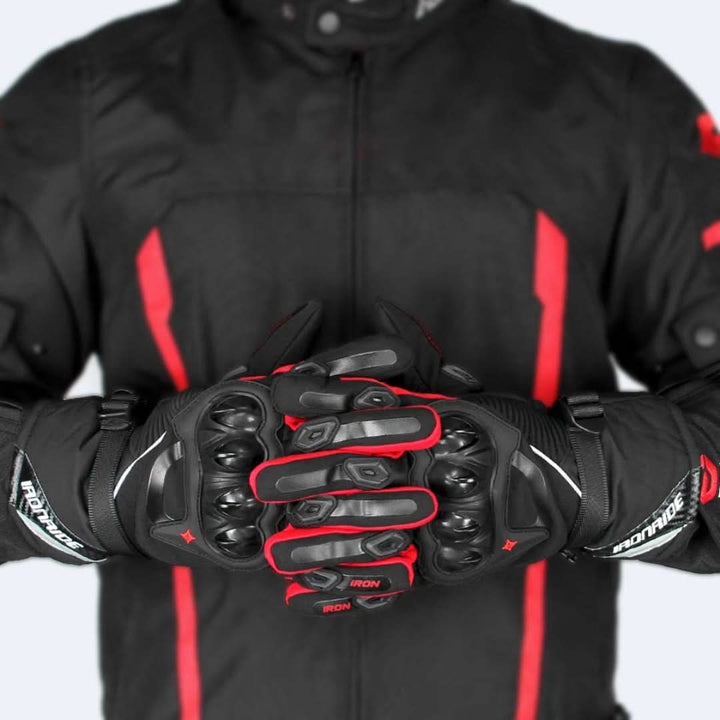 Unisex waterproof thermal motorcycle gloves for winter riding & cold weather protection.