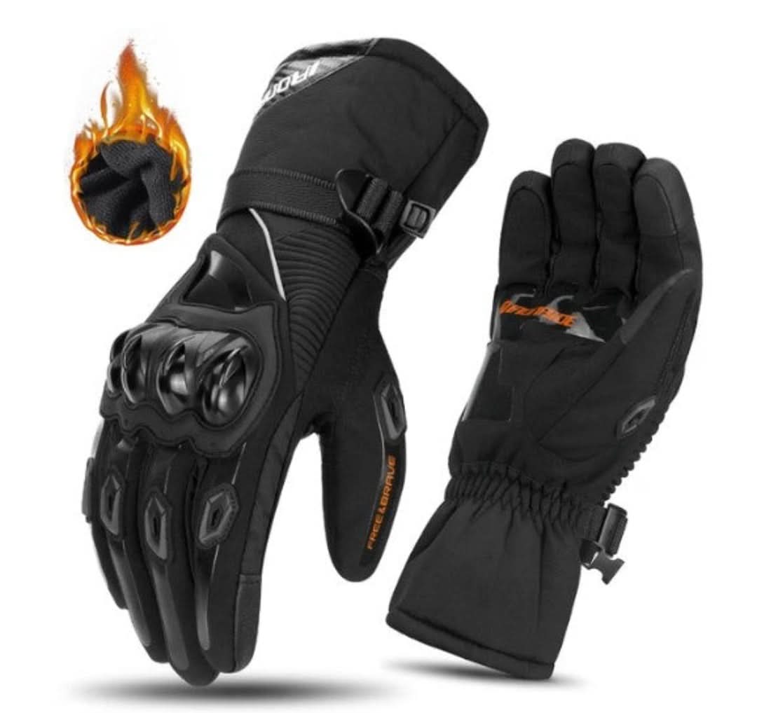 Stay warm & dry with unisex waterproof thermal motorcycle gloves for winter riding adventures.