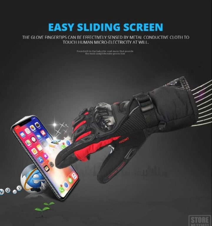 ShieldRide unisex waterproof thermal winter motorcycle gloves for cold rides.