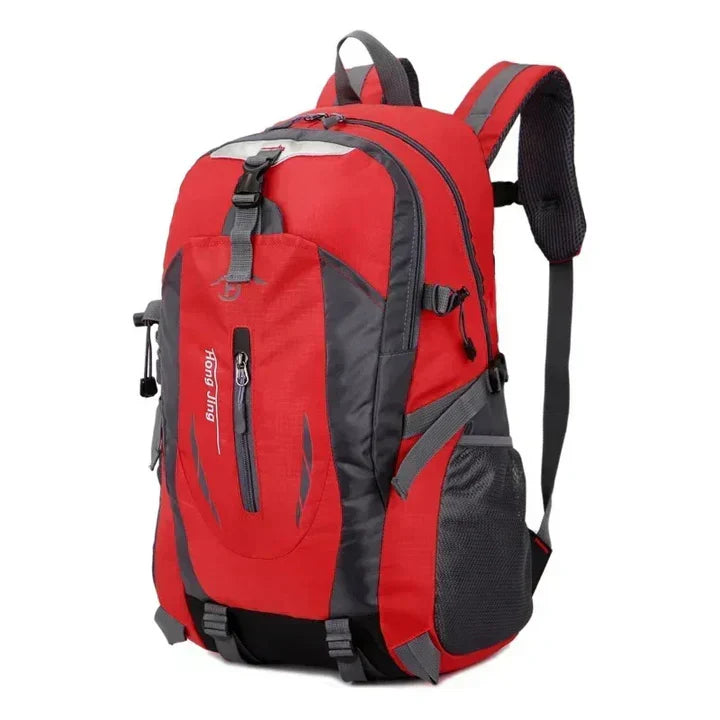 Blue waterproof travel backpack, perfect for commuters & adventure. Unisex design with organized multi-compartments.