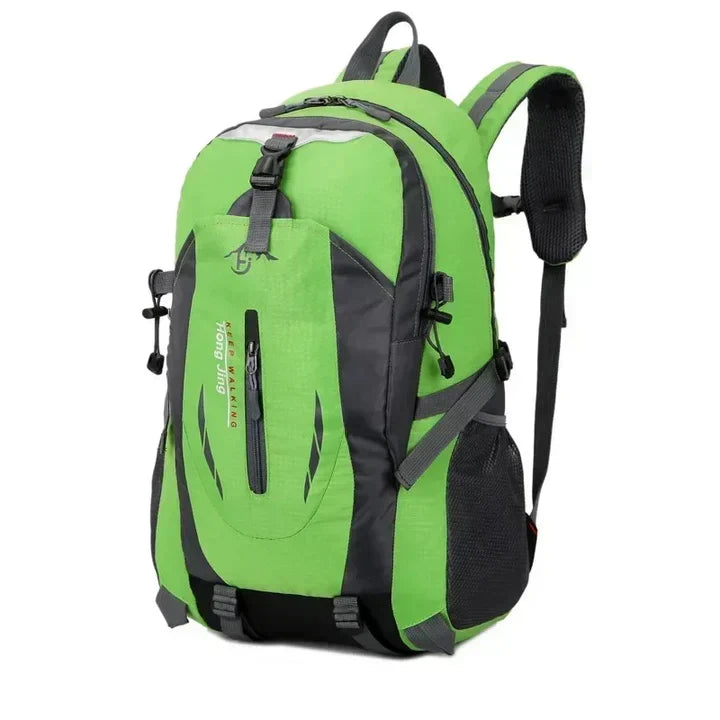 Durable waterproof travel backpack, ideal unisex adventure gear. Multi-compartment bag for organized daily carry & travel.