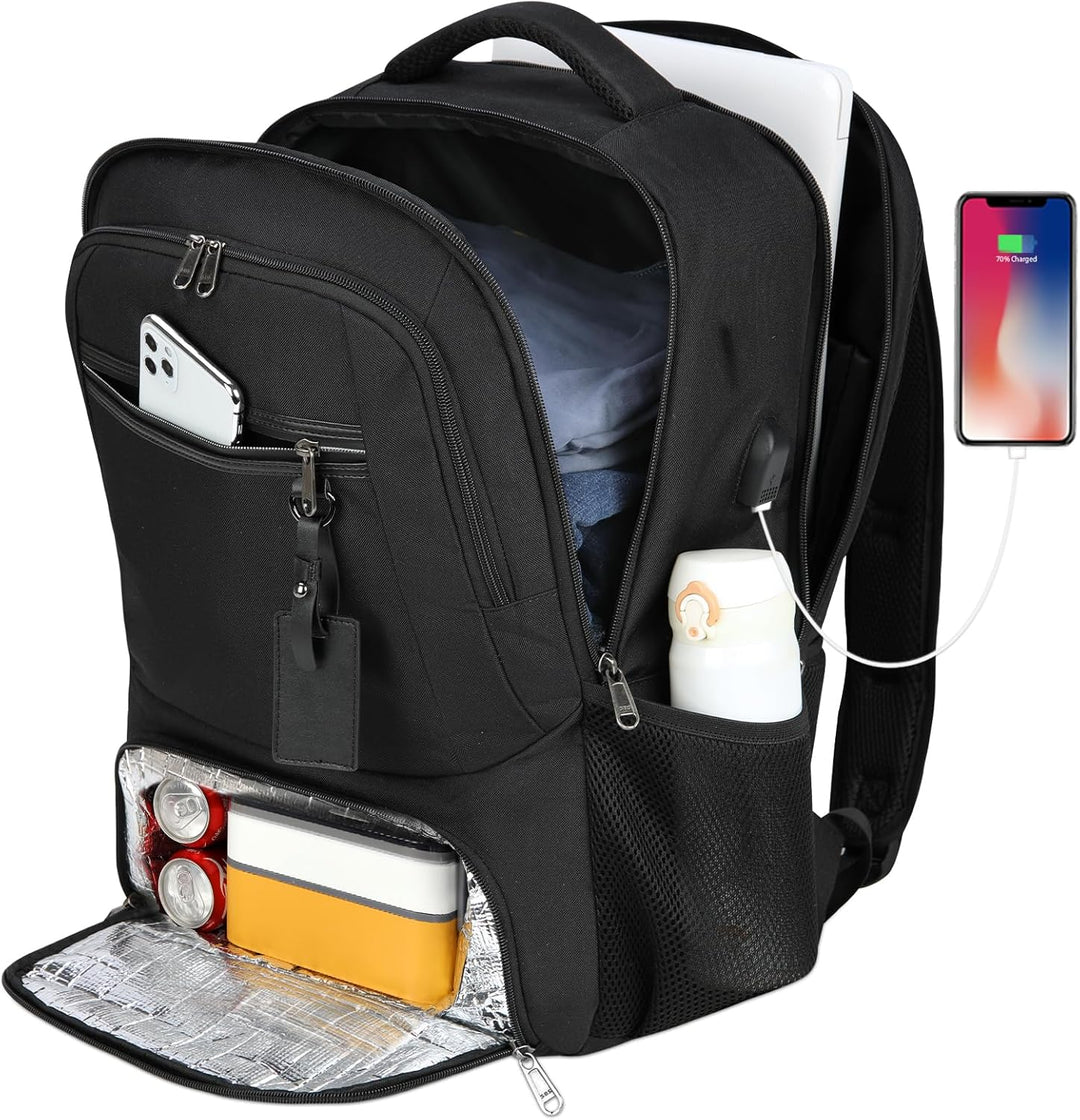 Efficient waterproof commuter backpack, perfect for laptops & charging on the go.