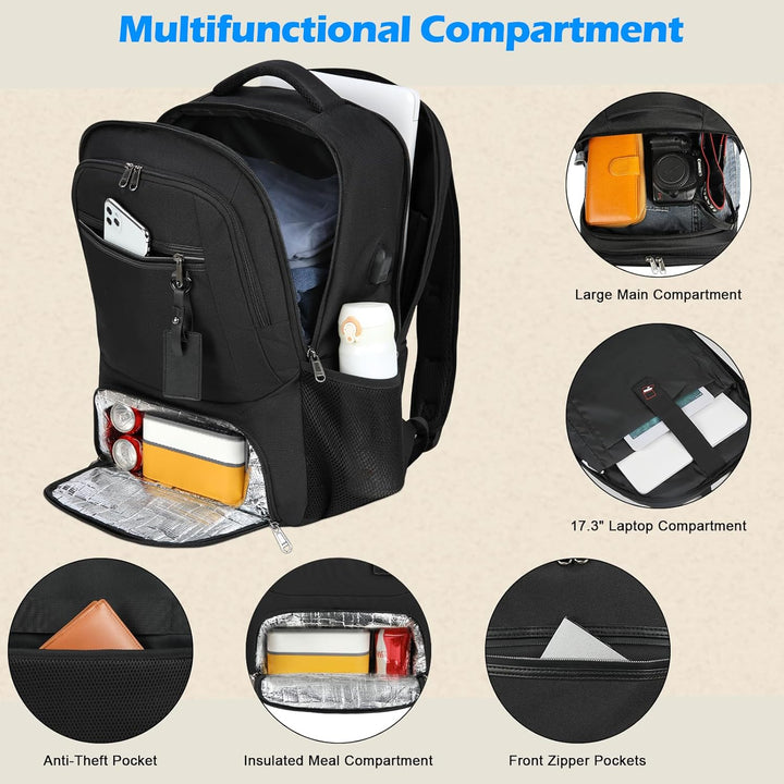 Daily waterproof USB backpack for school, work, and urban travel adventures.