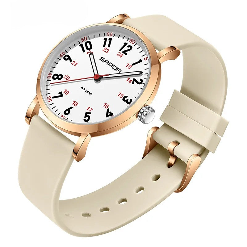 Professional waterproof watch for healthcare. Easy-read, durable clinical watch, a reliable medical timepiece for nurses.