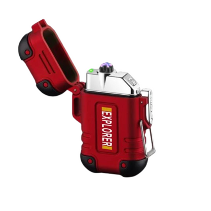 Heavy-duty waterproof electric arc lighter, essential for outdoor survival gear and adventurers.