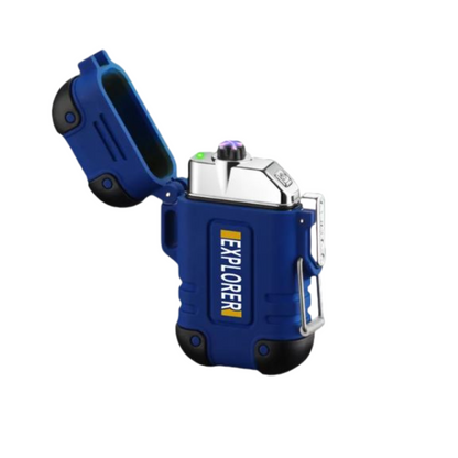 Portable unisex windproof arc lighter, compact for tactical operations and outdoor adventures.