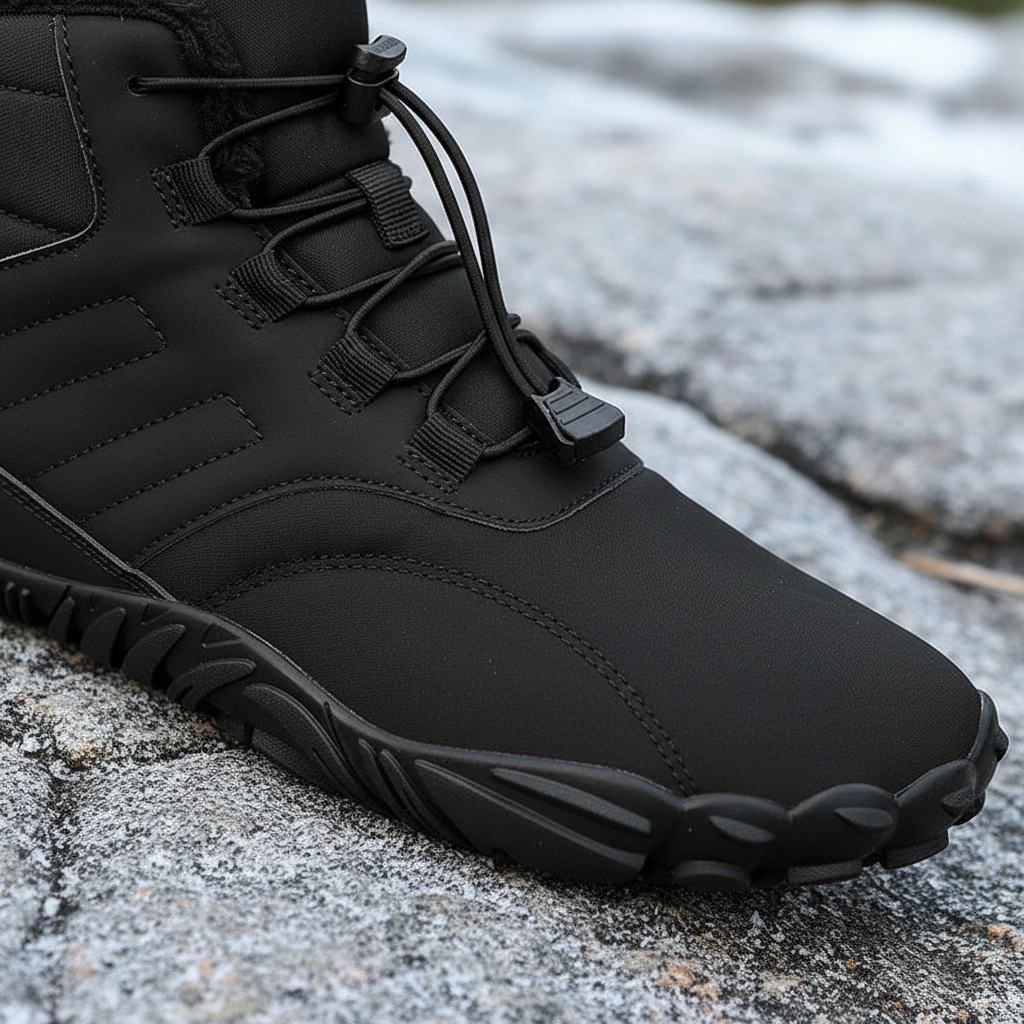 Pair of Isaac unisex windproof winter hiking boots, ideal for cold weather and outdoor footwear