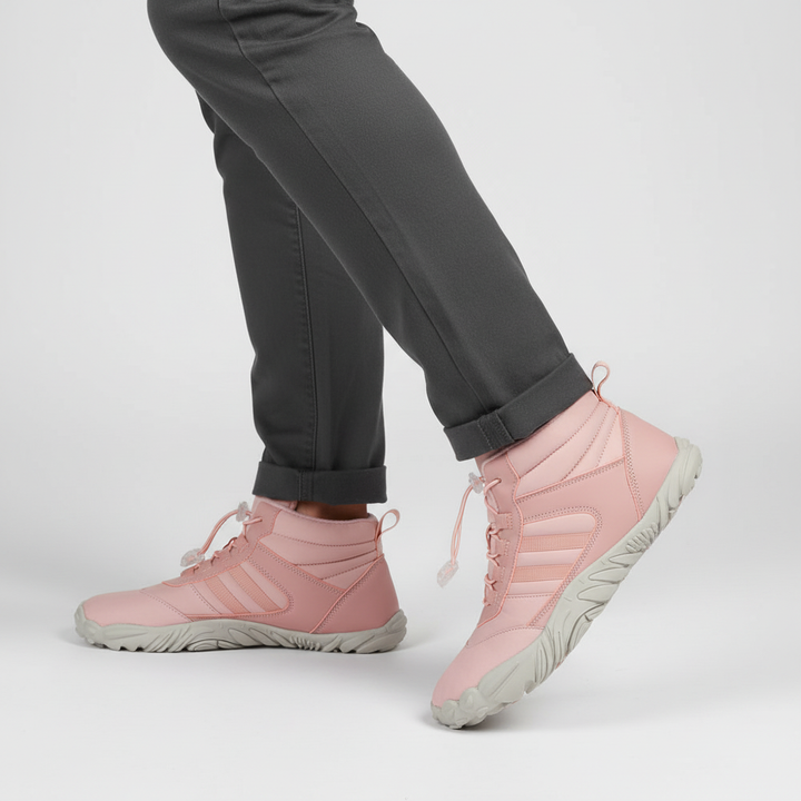Detail of the flexible anti-slip sole on Isaac unisex waterproof windproof winter boots for safe outdoor wear