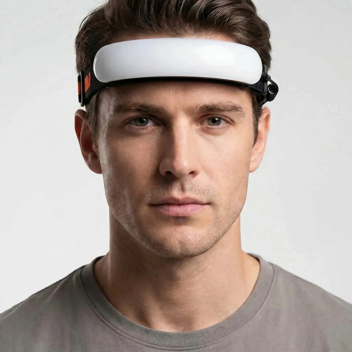 Hands-free wide-beam COB headlamp. Rechargeable for camping, hiking, fishing & emergency night vision outdoor use.