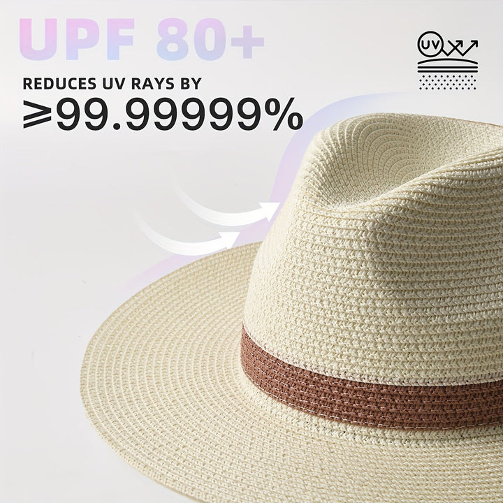 Unisex wide brim sun hat with internal band detail, ensuring a comfortable fit for summer outdoor activities.