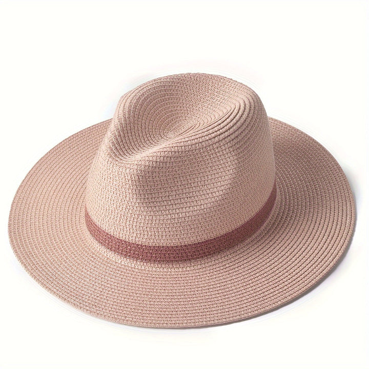 Versatile wide brim unisex sun hat, light brown, essential fashion accessory for summer beach & travel.