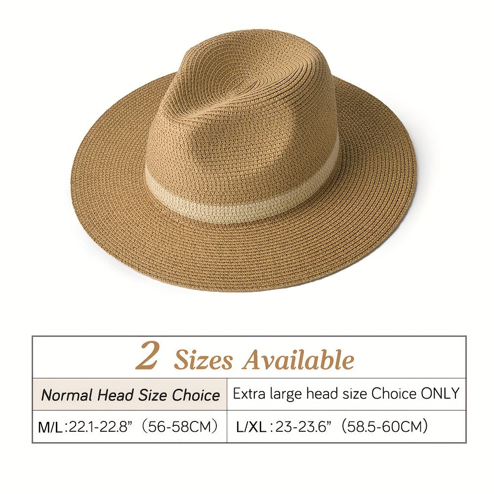 Trendy wide brim sun hat for women and men, lightweight and comfortable for all-day summer wear and UV protection.