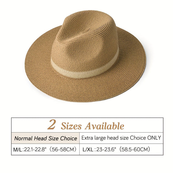 Trendy wide brim sun hat for women and men, lightweight and comfortable for all-day summer wear and UV protection.